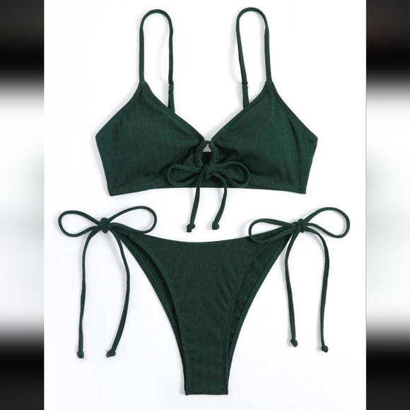 Tie Side Tanga Bikini Swimsuit - Picture 2 of 4